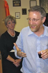 Paul Bass speaking at the New Haven Independent's 10th-anniversary party, Sept. 15, 2010.